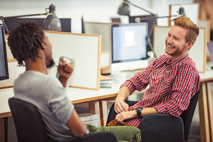 2 Men Sitting and Talking